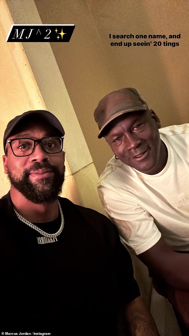 Marcus was seen on social media on Sunday in a photo alongside his famous father, 60, who had publicly expressed his disapproval of his son's relationship last summer.
