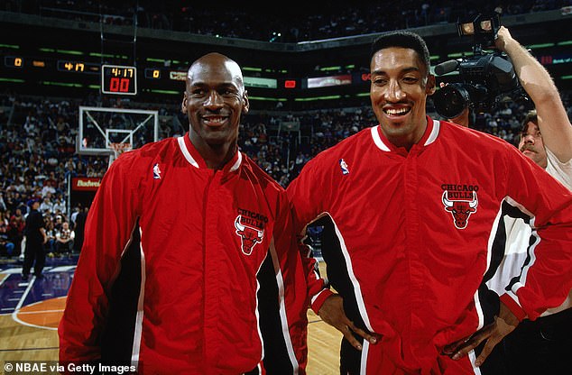 The former couple was linked to the Chicago Bulls NBA dynasty of the 1990s, as Marcus is the son of Michael Jordan, while Larsa is the ex-wife of Scottie Pippen. Photographed in 1996