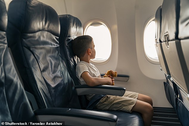 A couple claimed they sat in urine for up to 10 hours on a Qantas plane after finding a pair of wet children's underwear on the floor in front of them (file image)