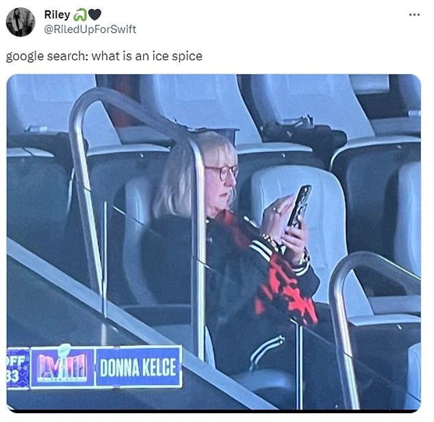 Kelce's mother, Donna, was the subject of many memes.