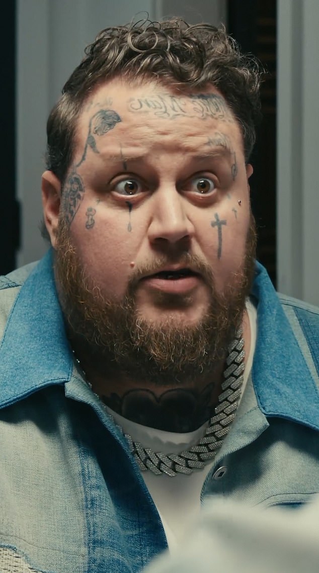In the ad, people forget important details, like Jennifer not remembering who David is or Jelly Roll (pictured) forgetting that he has tattoos on his face.