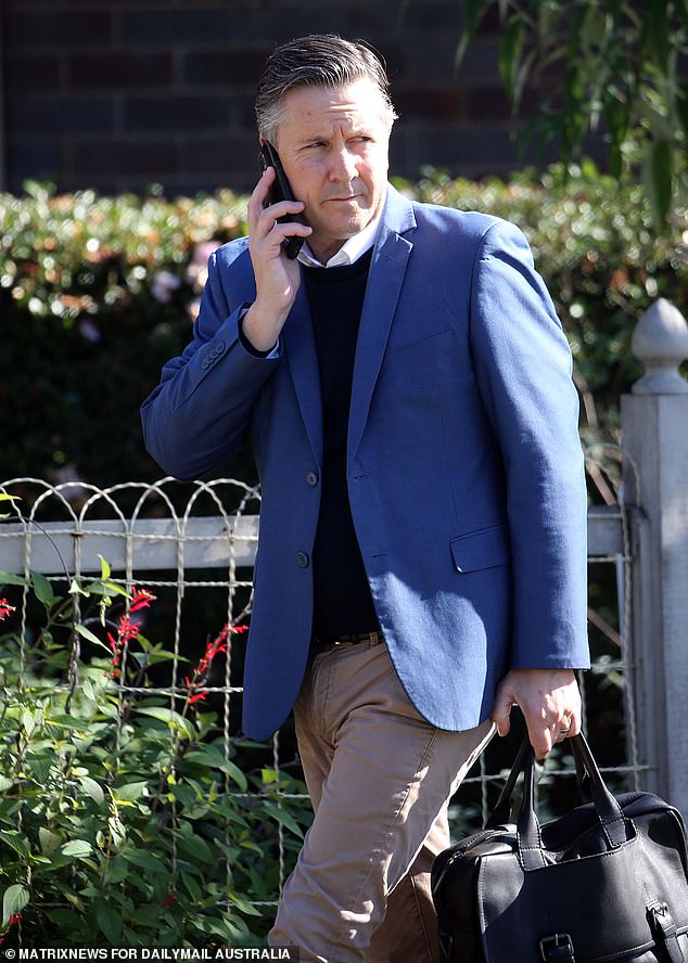 Mark Butler, who is tipped to be Labour's health and aging minister, was also seen at Albanese's home on Friday.