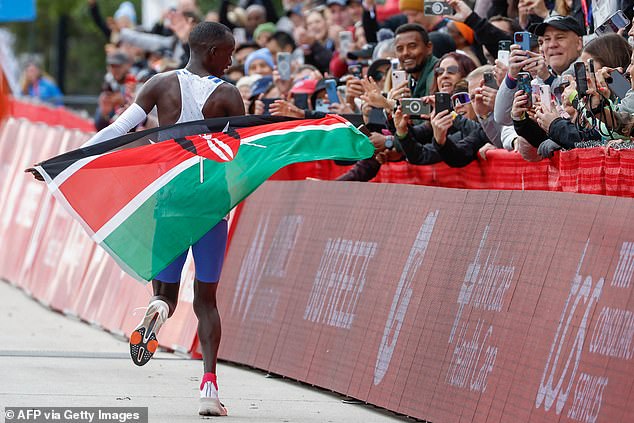 Kiptum averaged two minutes 51 seconds per kilometer during his victory in the Chicago Marathon.