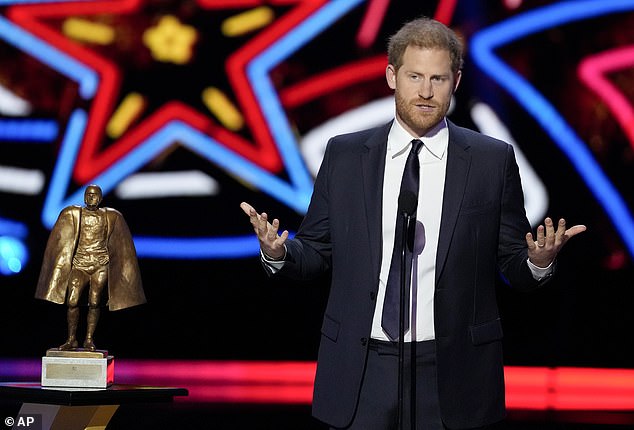 Prince Harry made an appearance at the NFL Honors on Thursday night.