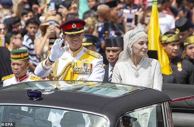 This was the first time the newlywed couple was seen together since a legal wedding ceremony took place behind closed doors earlier in the week.