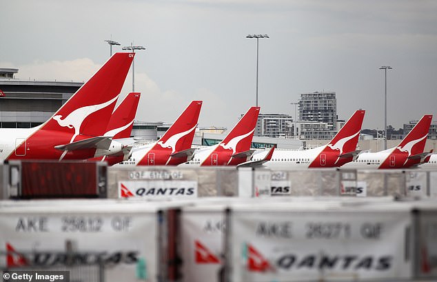 International tourists missed their connecting flights as Qantas and Virgin flights were delayed by more than an hour (file image)