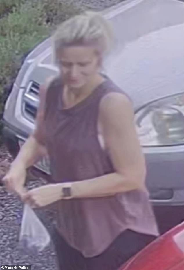 Samantha Murphy was last seen leaving her home on Eureka Street in Ballarat East to go for a run in the Canadian State Forest around 7am (CCTV pictured)