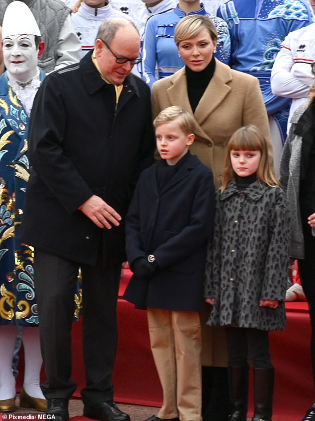 Princess Charlene and Prince Albert of Monaco enjoyed the Circus Festival with their children this Saturday