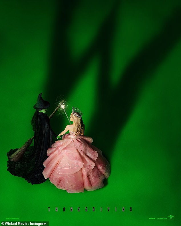 Wicked: Part One will be released in theaters on Thanksgiving Day, November 27.  Wicked: Part Two will be released on November 26, 2025.
