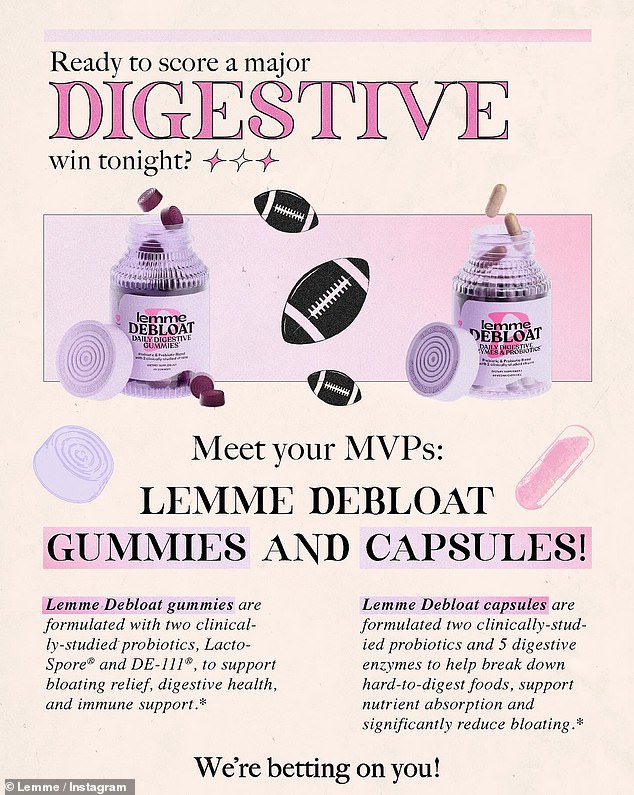 Lemme sells $30 Debloat gummies and $40 Debloat capsules that are described as probiotics 
