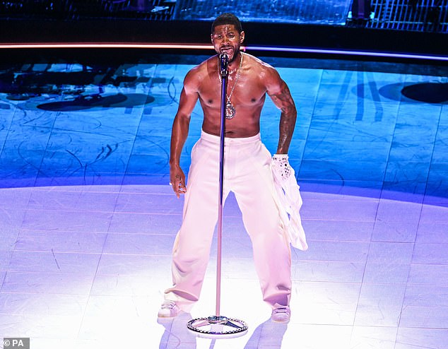 Speaking of shaking, Usher came out on his skates to deliver arguably one of the worst halftime shows in history.