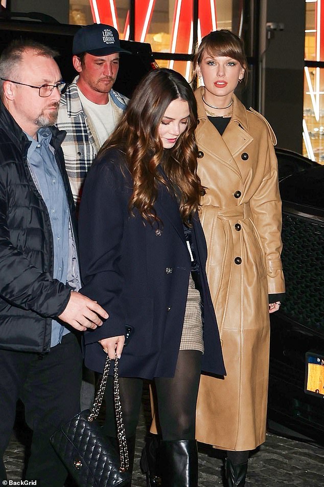 They also helped Taylor celebrate her 34th birthday in December with a dinner in the Big Apple; Pictured on December 12, the night before Taylor's birthday.