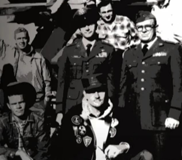 Lt. Bob Jacobs, middle and bottom, photographed with his crew. Jacobs reported the sighting of him in the press in 1982, but was ridiculed and threatened for his claims.