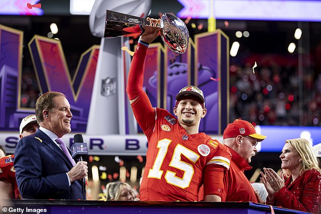 She watched from the stands as the Kansas City Chiefs retained the Super Bowl.