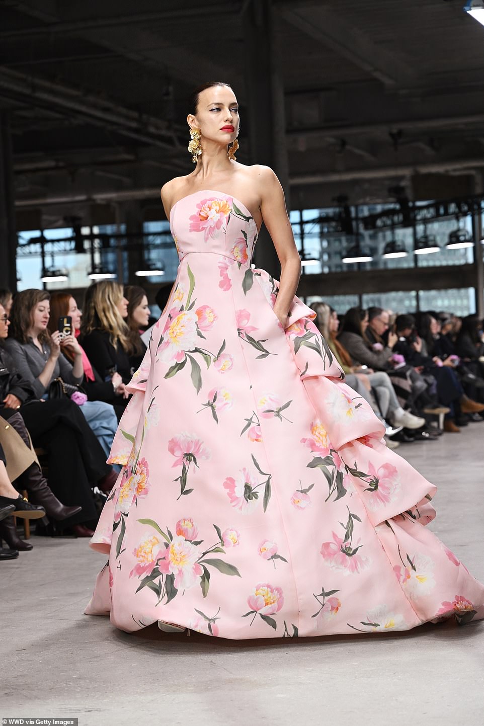 Supermodel Irina Shayk walked for Carolina Herrera looking statuesque as she glided down the runway.
