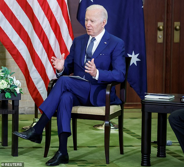 At an earlier news conference on Tuesday, Biden signaled a possible policy shift by confirming questions that he would militarily defend Taiwan from invasion.