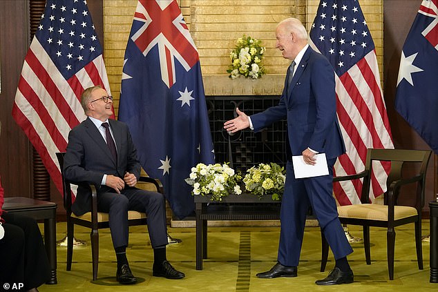Albanese said his government is committed to the US-Australia alliance, to which Biden said the prime minister was 