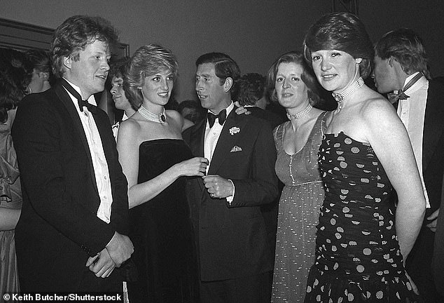 King Charles and Princess Diana photographed at Earl Spencer's 21st birthday party at Althorp in 1985