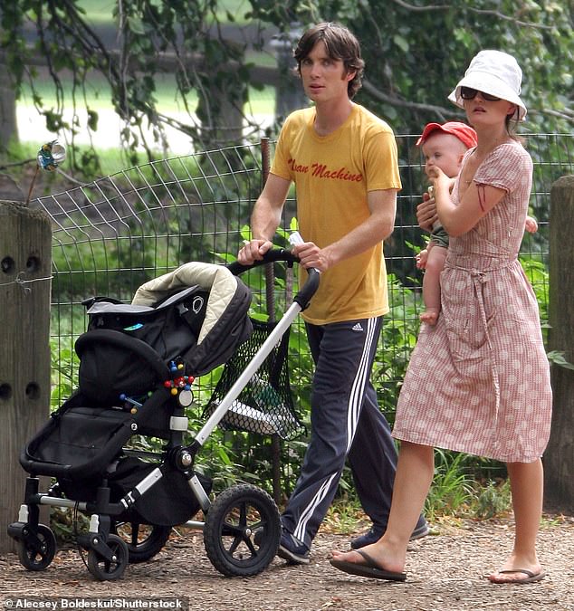 Cillian Murphy and Yvonne McGuinness photographed with their son Malachy in Brooklyn, New York, in July 2006.