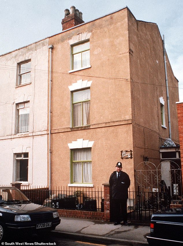 Lucy had been kidnapped, gagged, raped, tortured and murdered by Fred and Rose West, before being dismembered and buried under the concrete of their house on Cromwell Street in Gloucester (pictured).