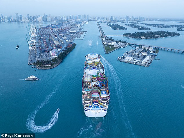 Jo describes the Icon of the Seas, photographed above in Miami, as 