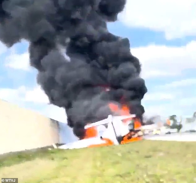 1707808387 458 Horrifying new footage shows the moment private jet smashes on