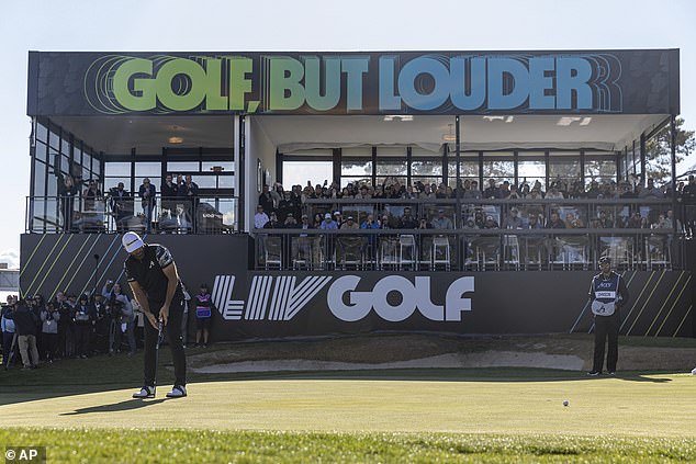 The LIV signs at the Las Vegas Country Club blared the message: Golf but louder?