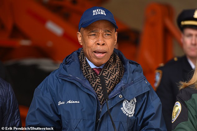 New York Mayor Eric Adams warned New Yorkers to stay home Tuesday as the city braces for four to eight inches of dust.
