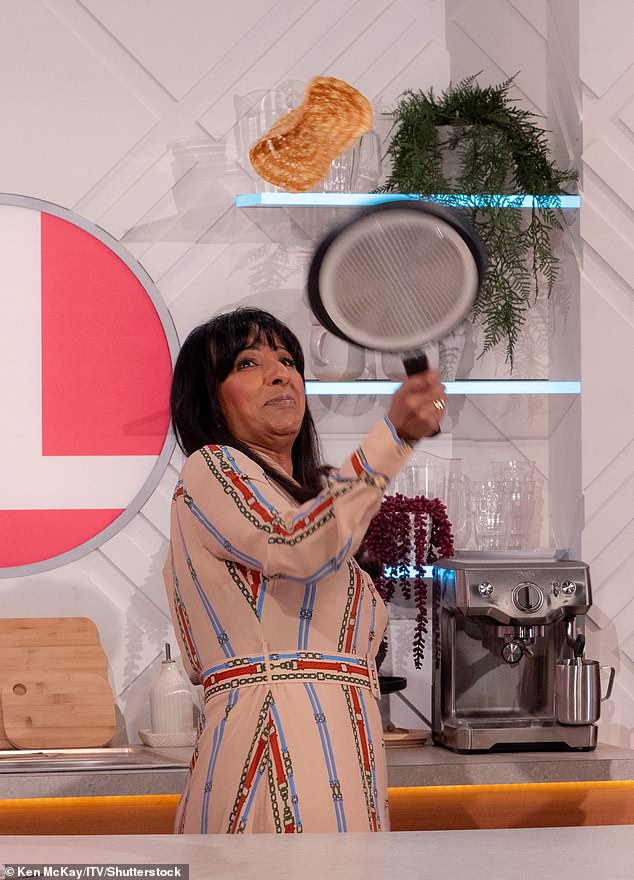 Ranvir Singh found himself in a bit of trouble on ITV's Lorraine while trying to flip a pancake live.