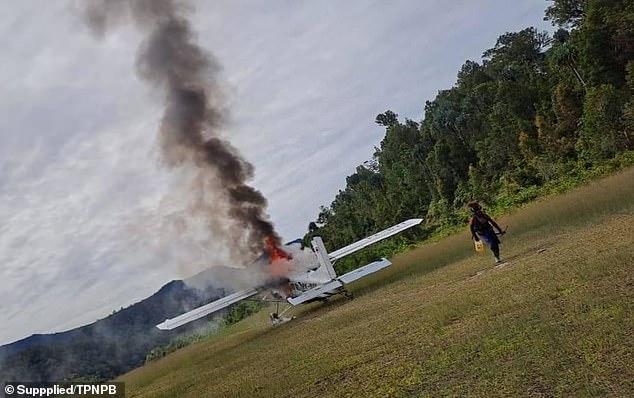 The West Papua Liberation Army group, the armed wing of the United Liberation Movement of West Papua (ULMWP), seized Mr. Mehrtens before setting fire to his plane on the runway at Paro in the remote Nduga district on the 7th. February (pictured).