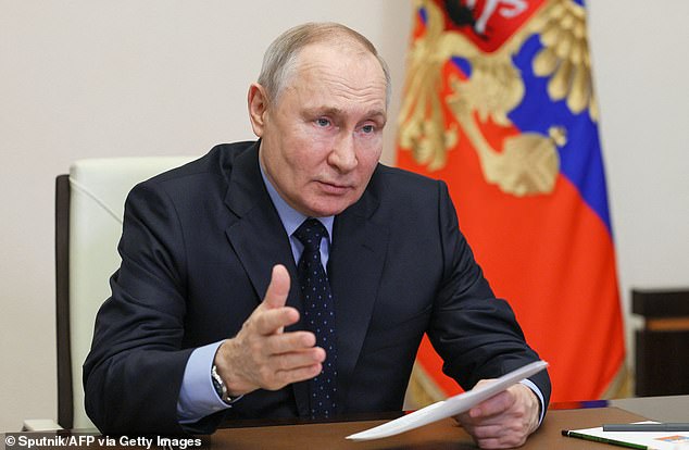 Putin (pictured) will not allow his forces to withdraw, no matter how much punishment is imposed.