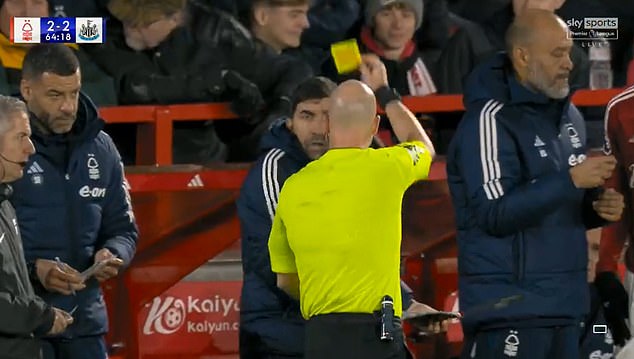 The club's bench lit up with frustration when they asked the referees to point out the spot.