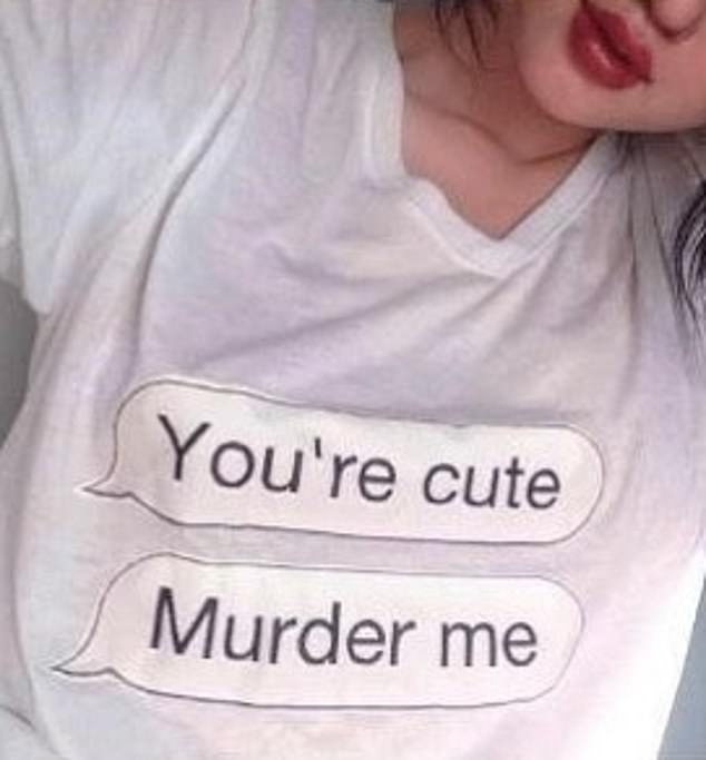 The jury at Oxford Crown Court was also shown a photo of someone wearing a T-shirt that said 