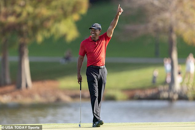 Woods, now 48, wore red on Sunday throughout his incredible professional golf career.