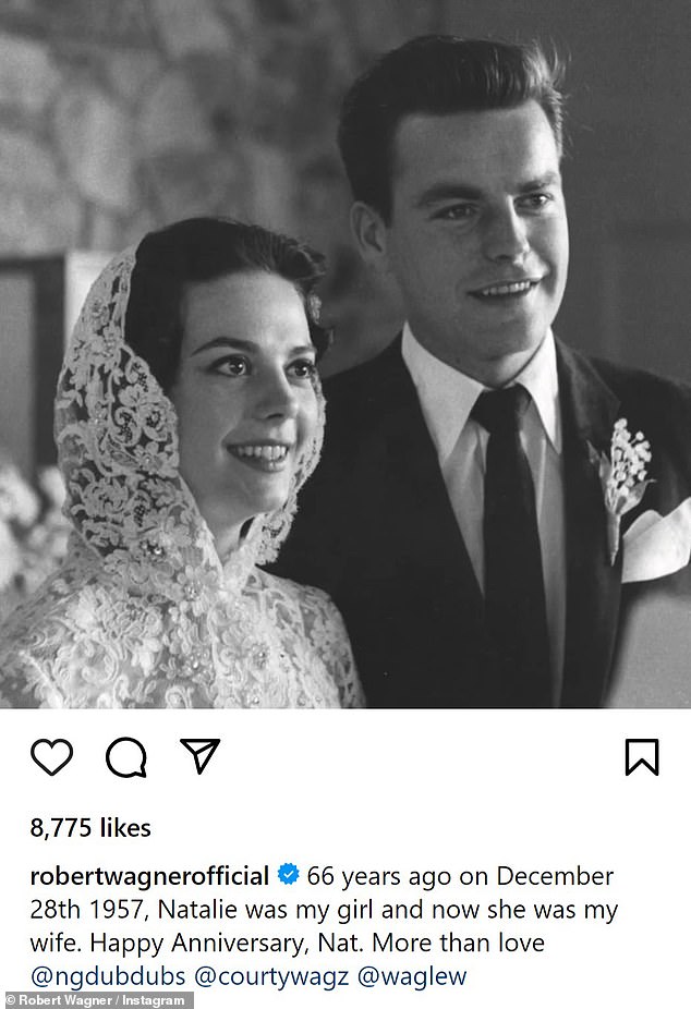 In December, Robert posted a photo from his 1957 wedding to the West Side Story actress, expressing his continued love for her.