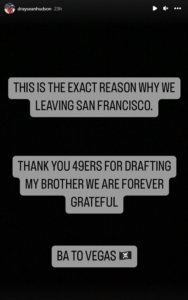 While one of his close friends also claimed that he is leaving San Francisco this offseason.