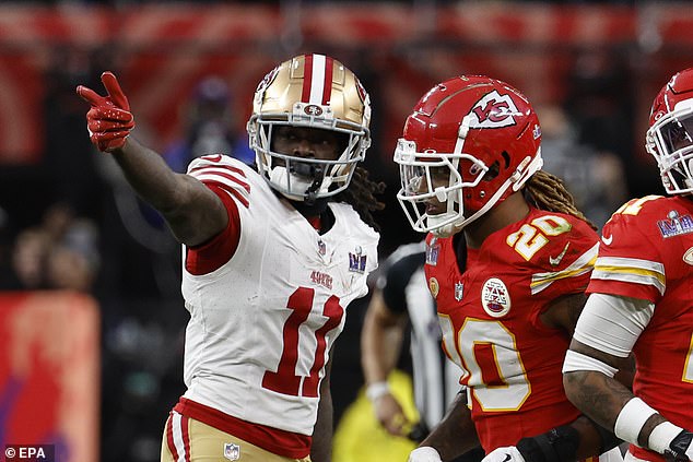 Aiyuk and the 49ers fell short against the Kansas City Chiefs in the Super Bowl
