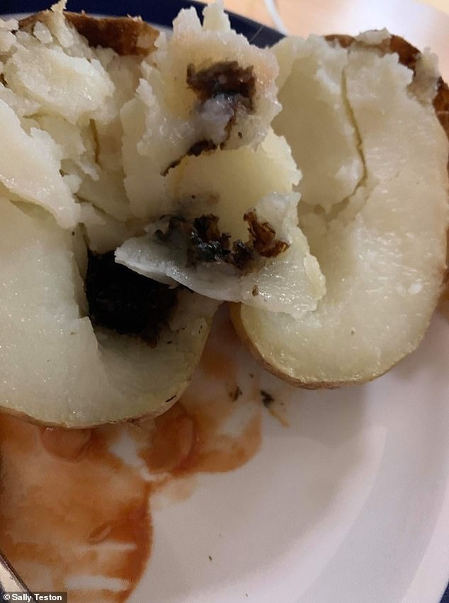 Another patient was served a rotten roast potato while being treated for appendicitis at a North Yorkshire hospital in December 2020. Sally Teston said the potato 