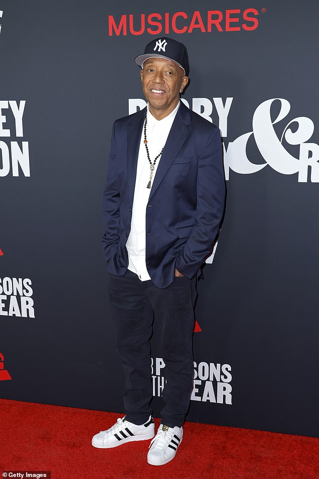 Russell Simmons attends MusiCares Persons of the Year honoring Berry Gordy and Smokey Robinson at the Los Angeles Convention Center on February 3, 2023.