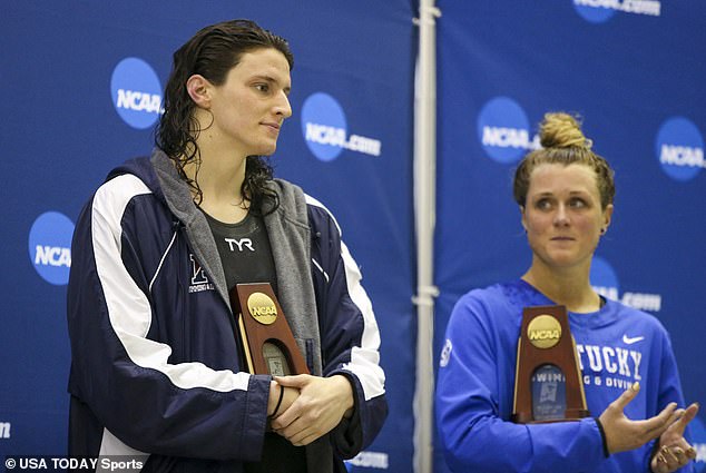 Lia Thomas (left) is one of the most prominent trans athletes competing in women's sports.