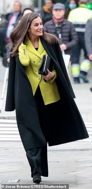 Letizia wore a striking Hugo Boss blazer, which she debuted in November 2023