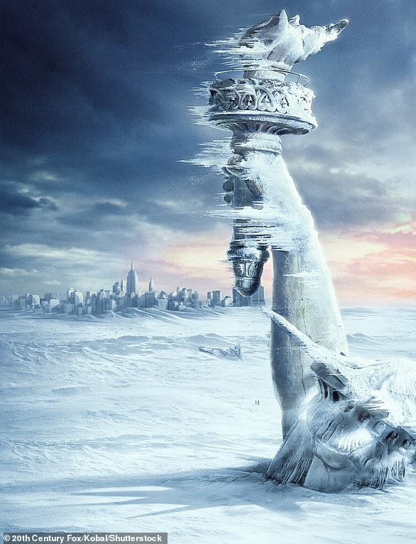 In the 2004 movie 'The Day After Tomorrow', the temperature of New York City dropped drastically to the point that a deep freeze appeared in one day. Scientists say the film highlights the change, which would take decades to see, but note that temperatures would drop dramatically along the US East Coast.