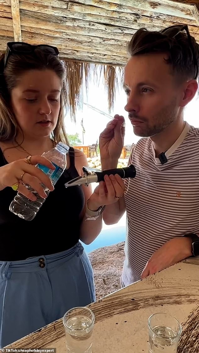 Chelsea and James used a refractometer to test whether their drink was strong overseas, testing their fans' theory that this is how they kept prices low.
