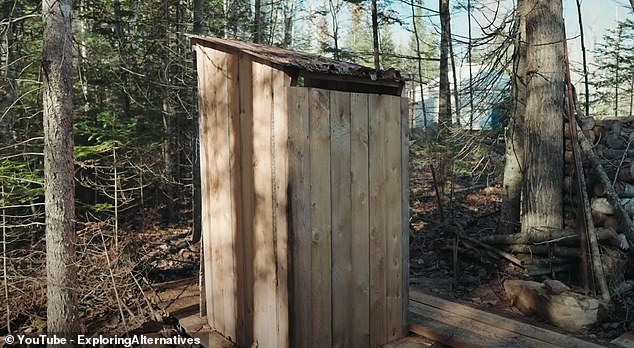 Leah told DailyMail.com that the biggest challenge they face is not having running water or indoor plumbing, so they have to use a latrine and an outdoor shower.