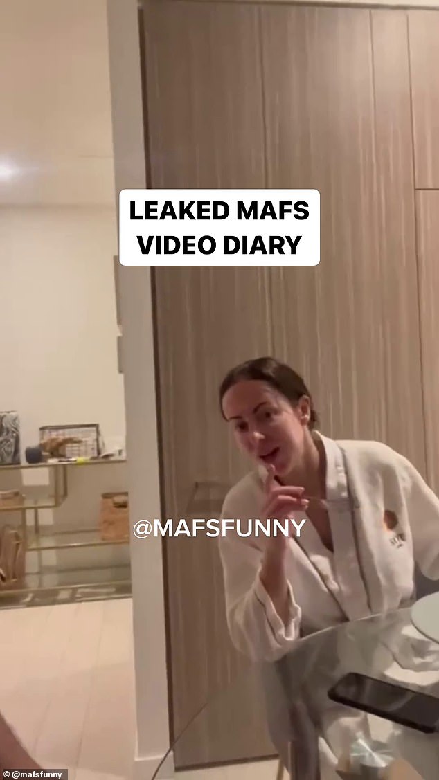 Reality accounts MAFS Funny and The Wash co-posted the footage, which 
