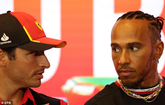 Lewis Hamilton, who will join Ferrari ahead of the 2025 season and take Sainz's seat, was not present at the presentation.