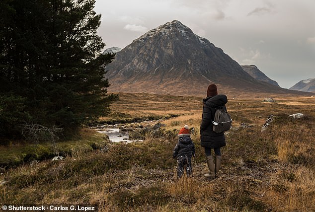 Highland Robbery: Across all holiday rentals surveyed, from mid-July to early September, the most expensive cottages were in Scotland. Pictured: Buachaille Etive Mor mountain in Glen Etive in the Scottish Highlands