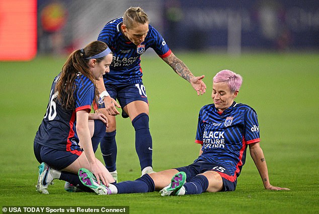 Rapinoe had to be substituted just minutes into the last game of her career.