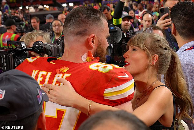 Kelce shared an emotional moment with his pop star girlfriend Taylor Swift after the game.