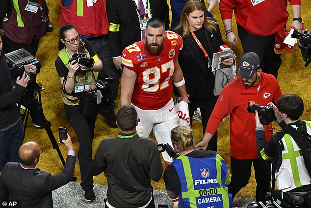 Kelce had nine catches for 93 yards against the 49ers as the Chiefs won in overtime.